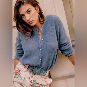 Sezane Gaspard Jumper in Vintage Blue, size XS